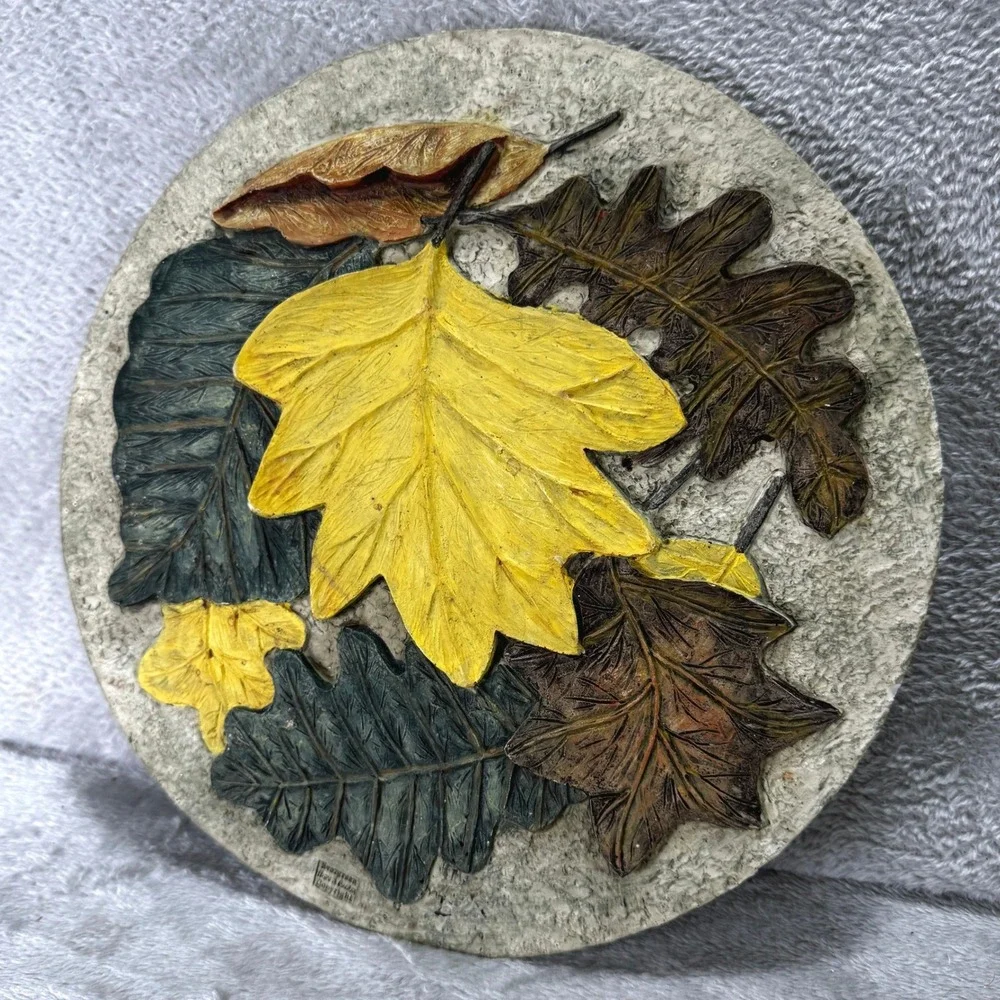 Evergreen Home & Garden Autumn Fall Leaves 3D Wall Plaque Botanical Garden Decor